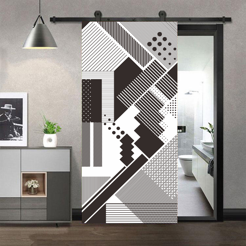 Door Stickers Adhesive Black a - огляд і ціна Full Cover Adhesive