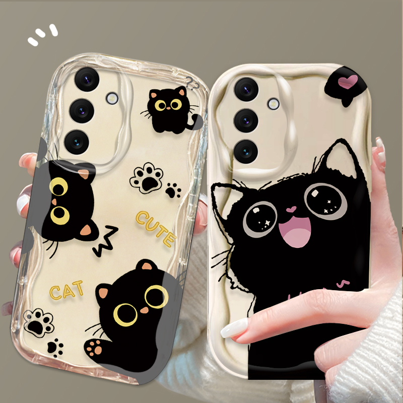 Cute Big Eyes Black Cat Case f - огляд і ціна Samsung Galaxy A55