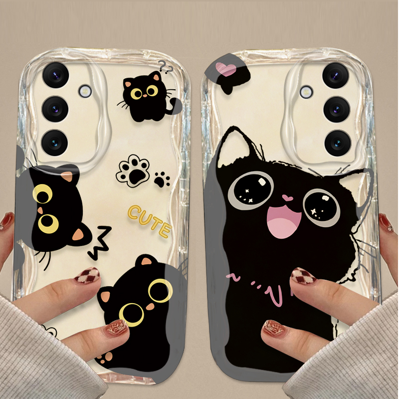 Cute Big Eyes Black Cat Case f - огляд і ціна Samsung Galaxy A55