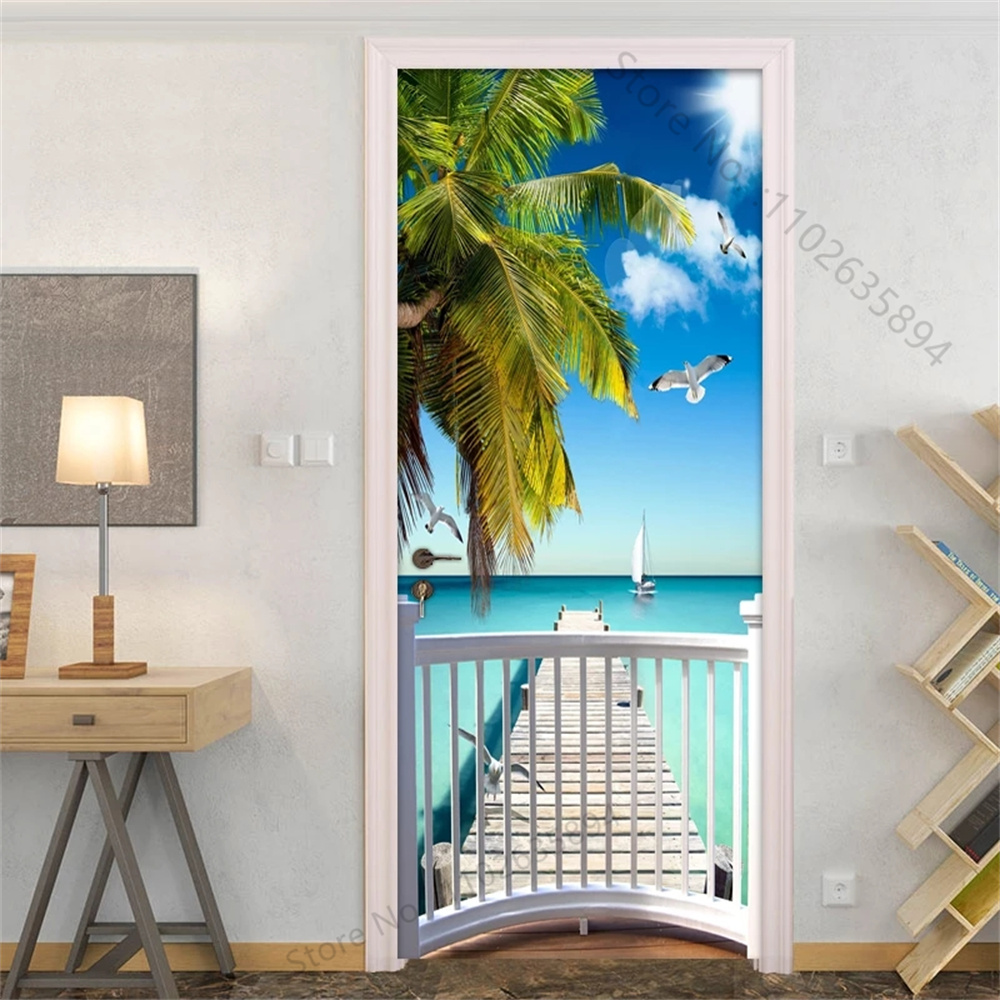 Natural Scenery Beach Waterfal - огляд і ціна Full Cover Adhesive