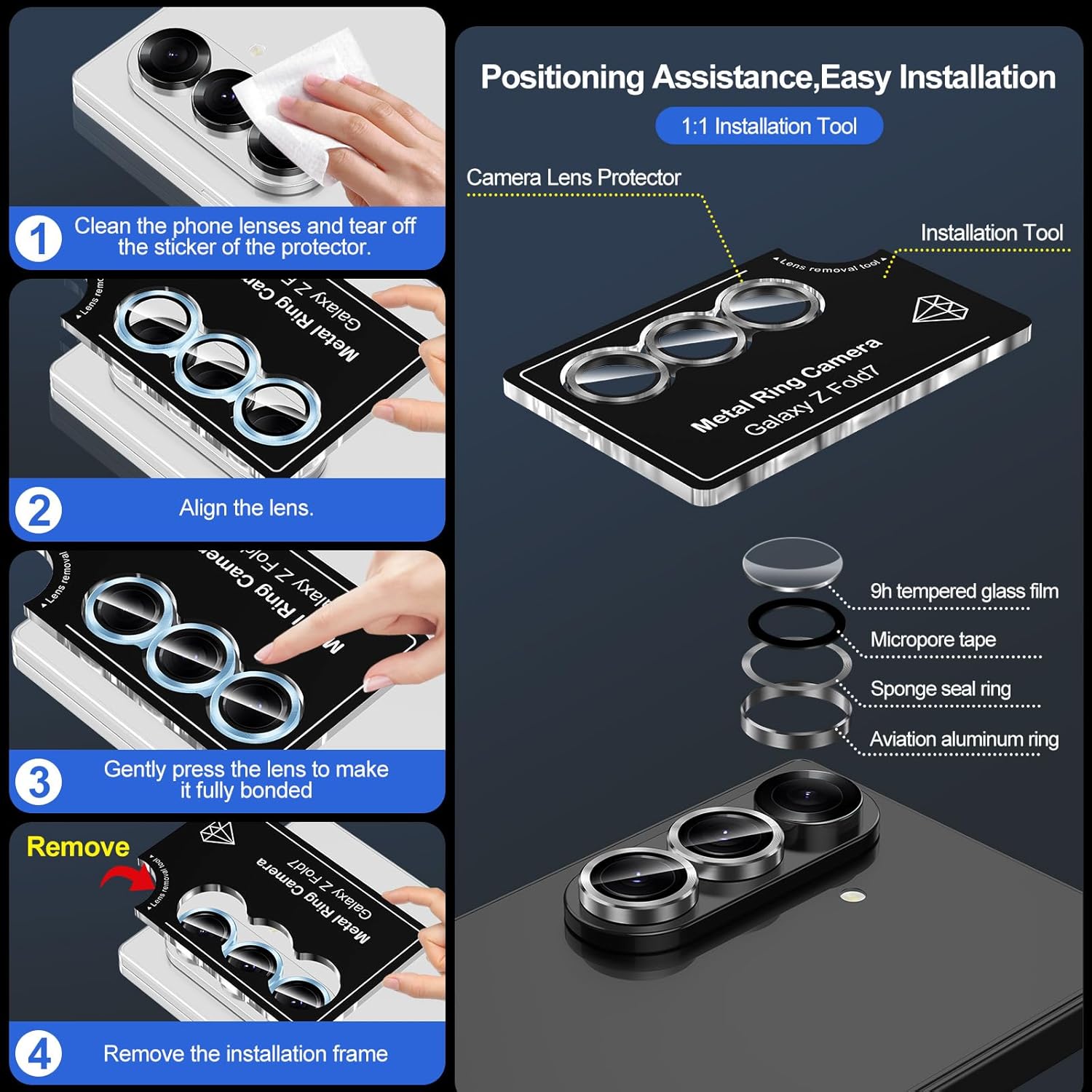 HD Color Metal Alloy Ring Temp - огляд і ціна Tempered Glass Screen 9H